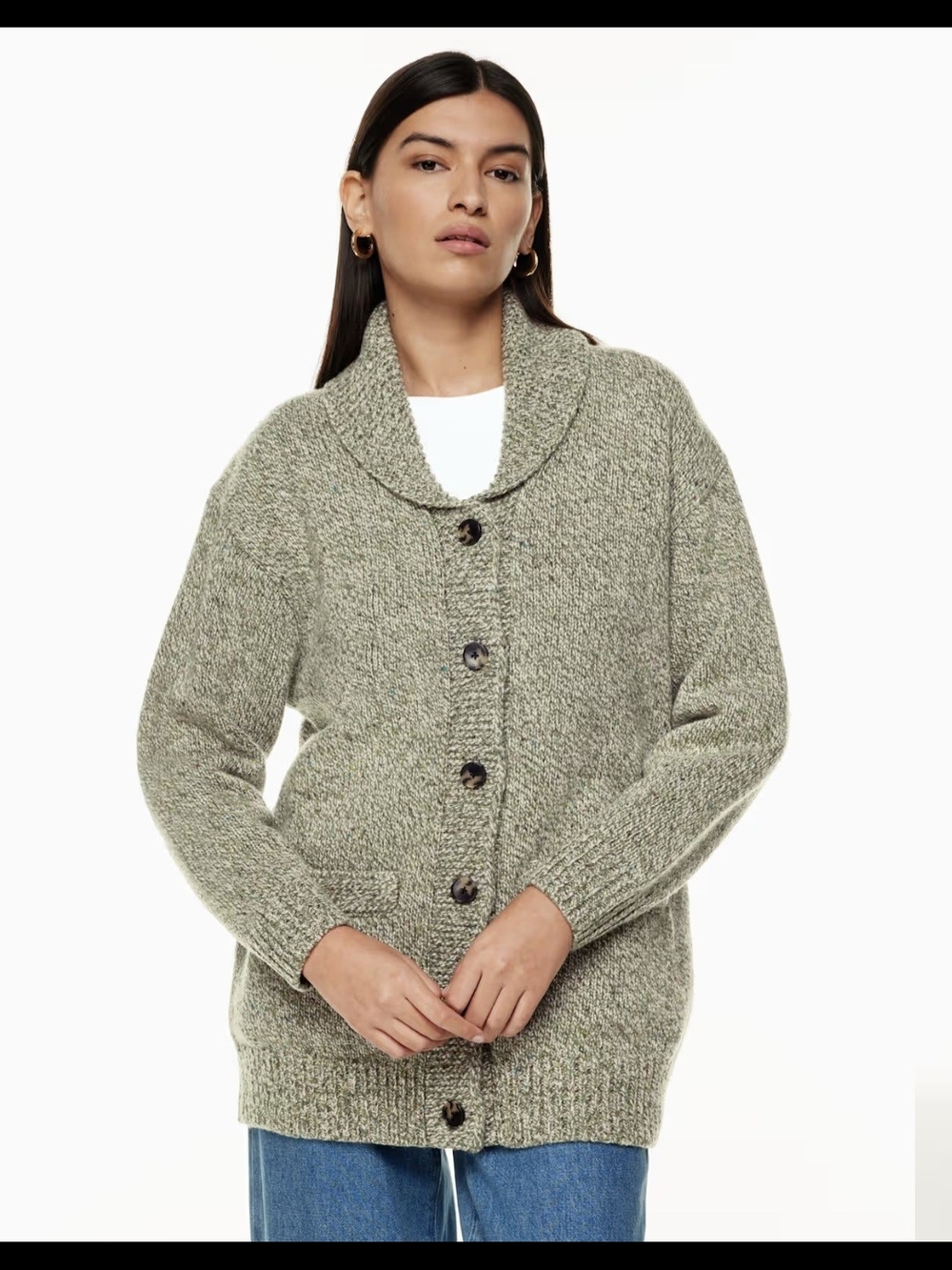 Aritzia Wilfred Free Backyard Cardigan Size XS Color Light Taupe